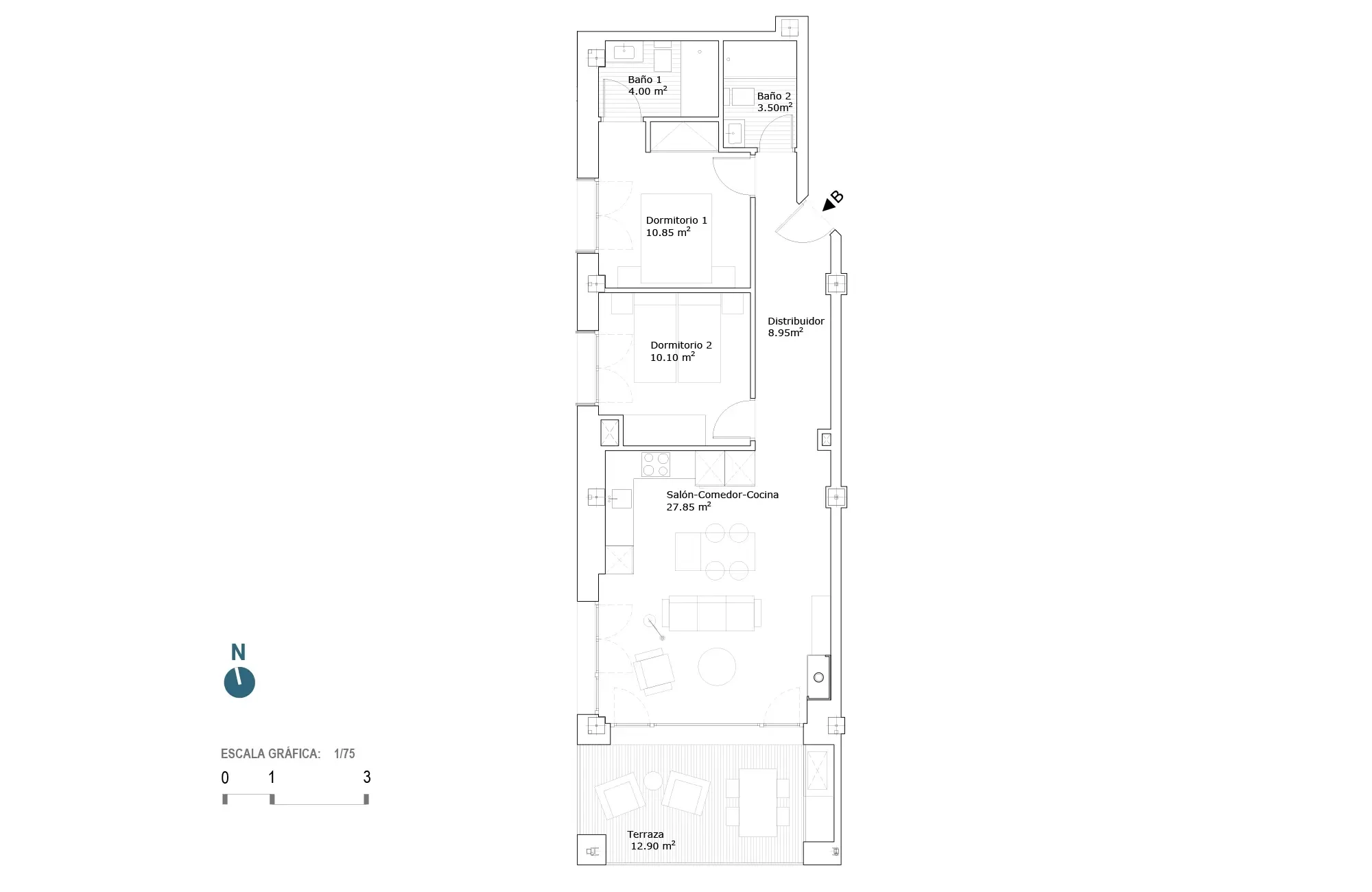 Plano vivienda 1.1.1.B