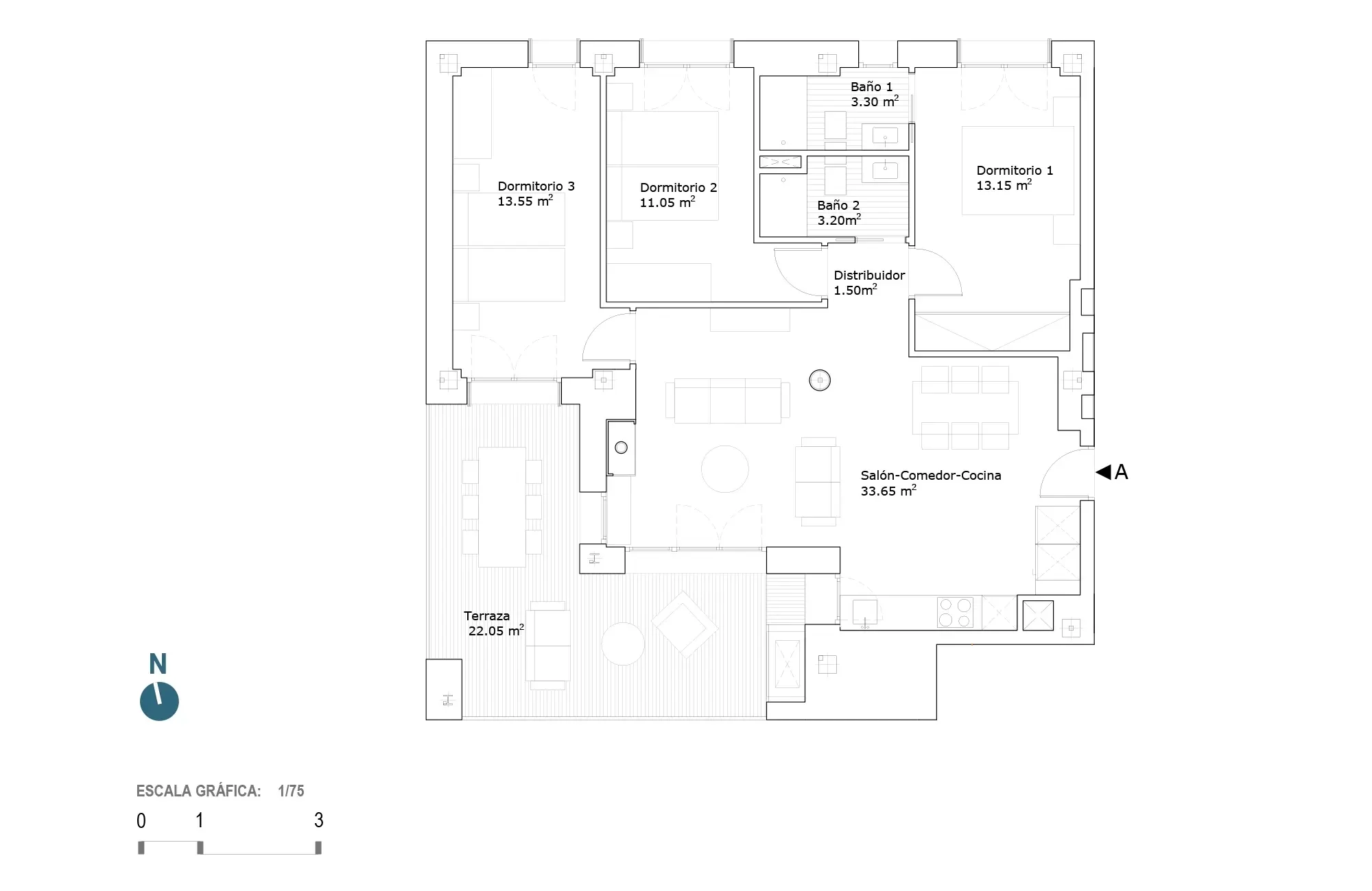 Plano vivienda 1.1.3.A