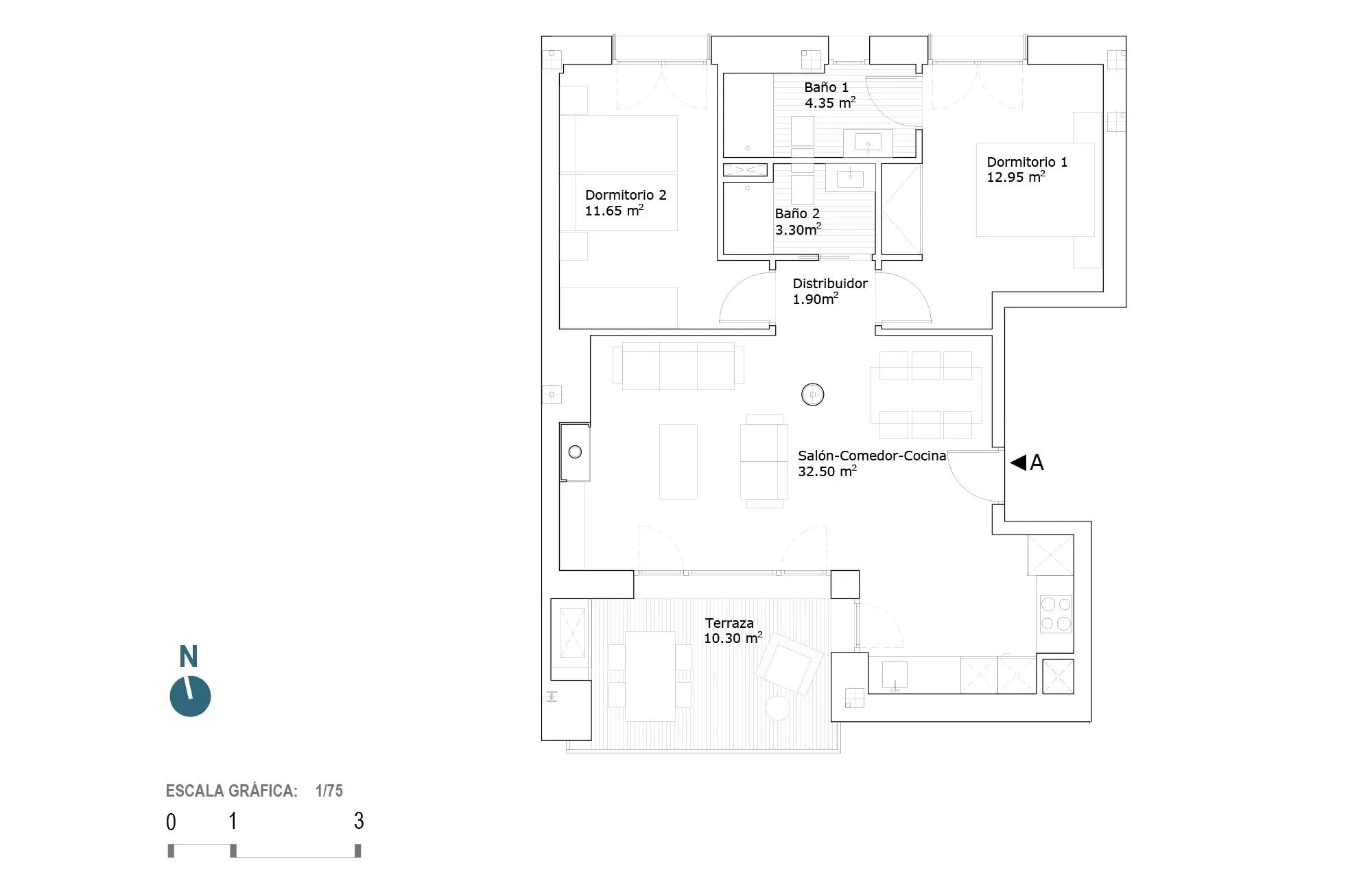 Plano vivienda 1.2.3.A